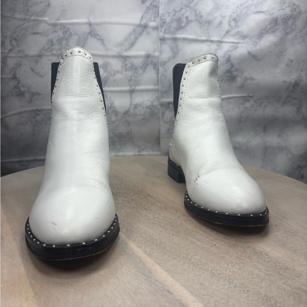 Rebecca Minkoff White Studded Ankle Booties